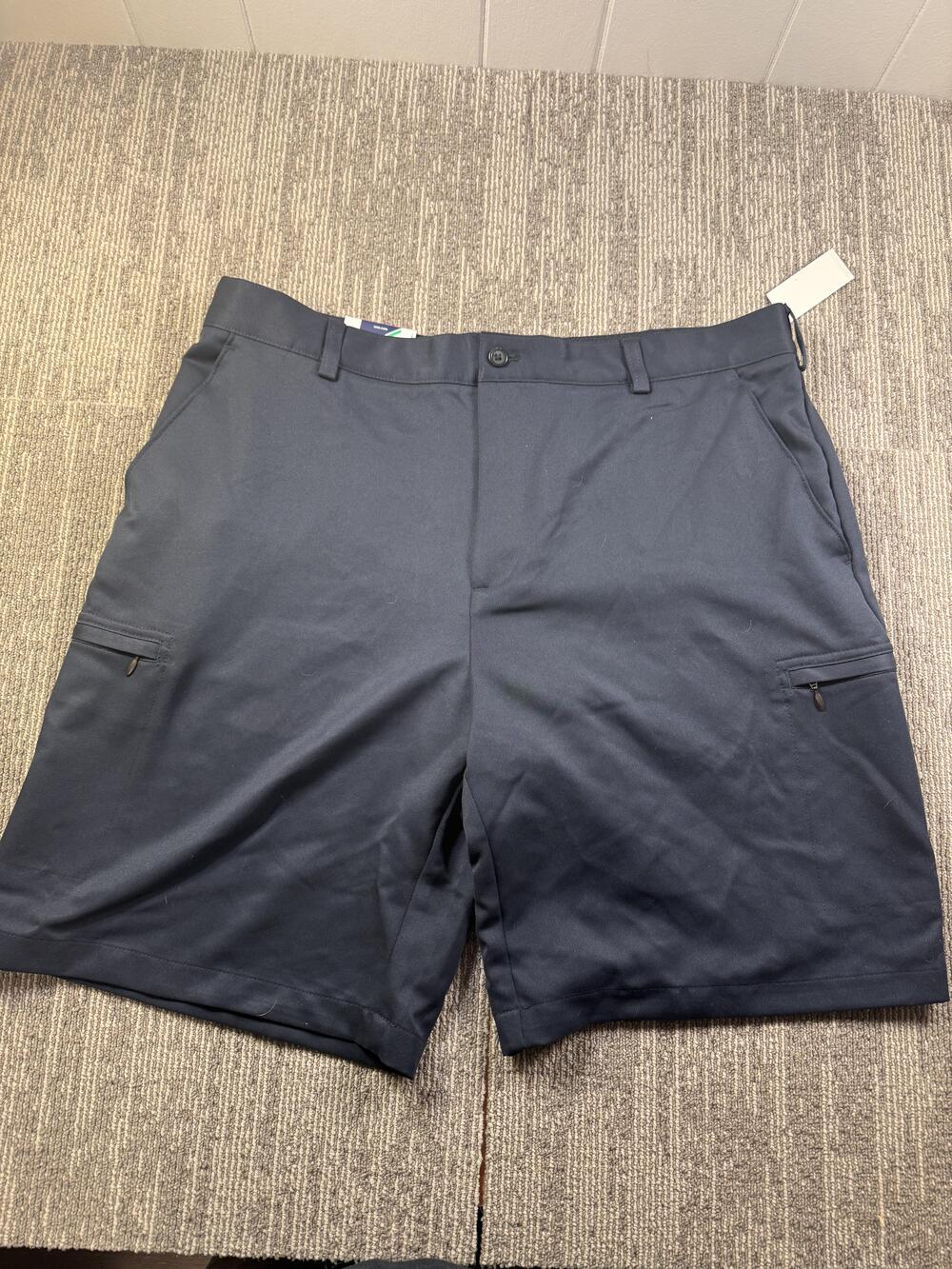 IZOD Golf Shorts Mens 38 Blue Classic Fit Twill Performance Zip Fly Pockets